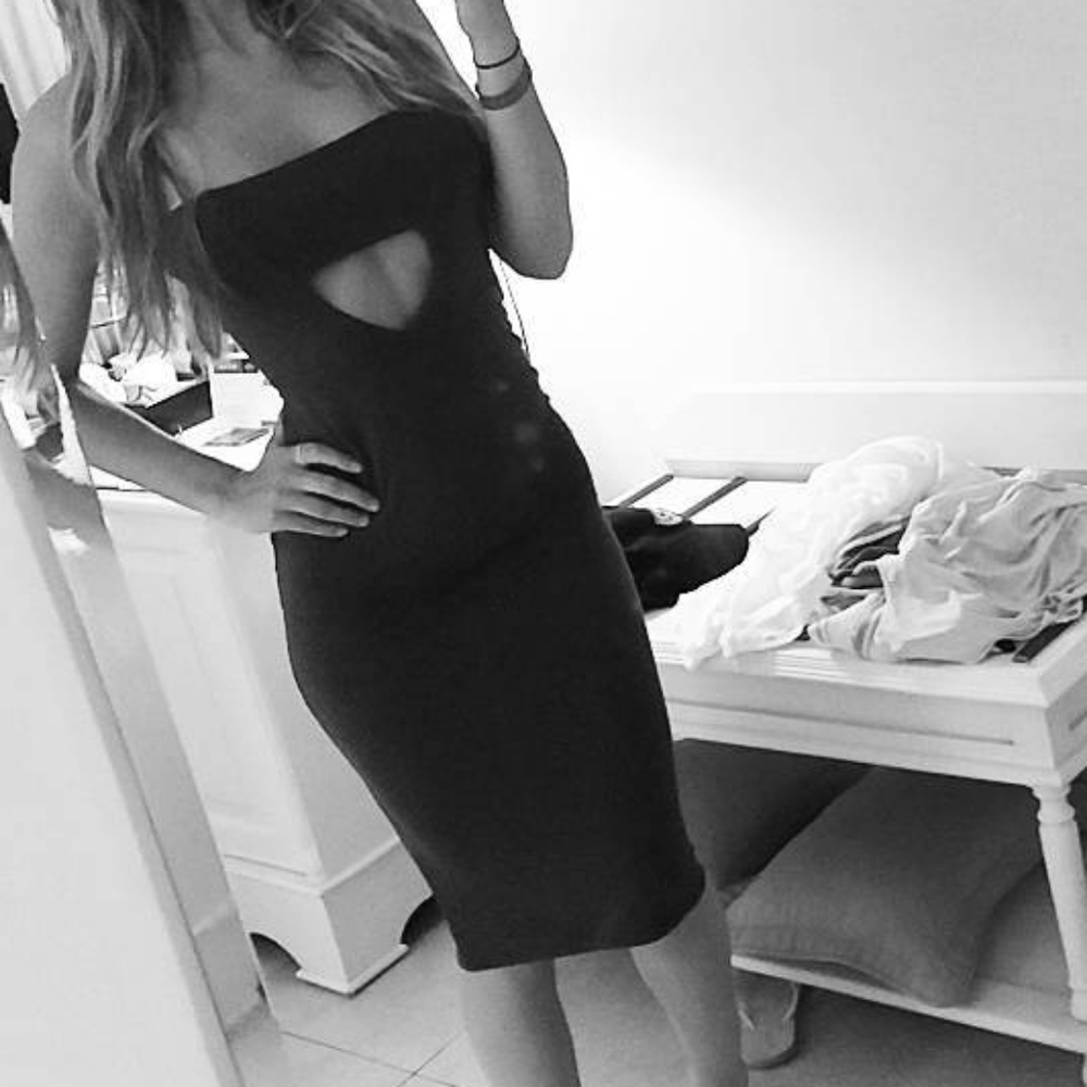 Missguided Black jersey dress